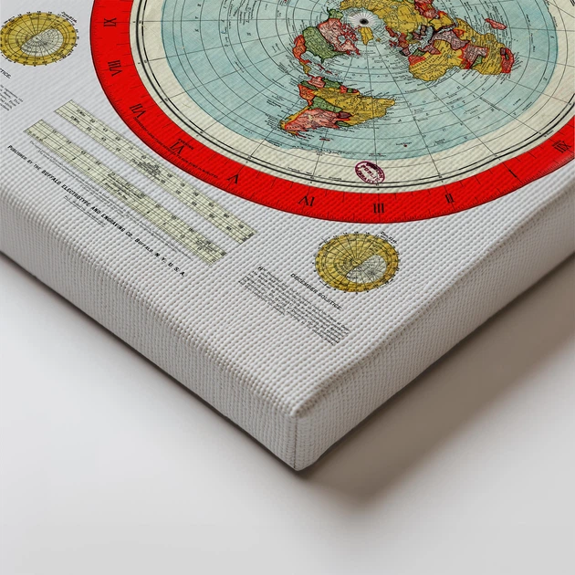 Інтер'єрна картина Карта Глісона, пласка Земля, Alexander Gleason, Flat Earth Map (1892), 106×75 см (id6151) - зображення 3