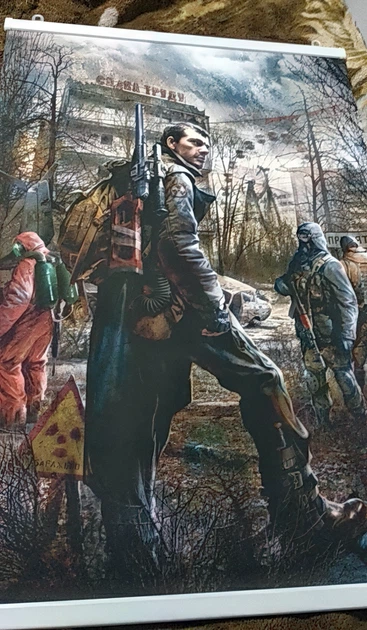 Постер Сталкер у входа в заражённую зону, Stalker, плакат для геймера, A3 42×30 см (id0270) - изображение 4