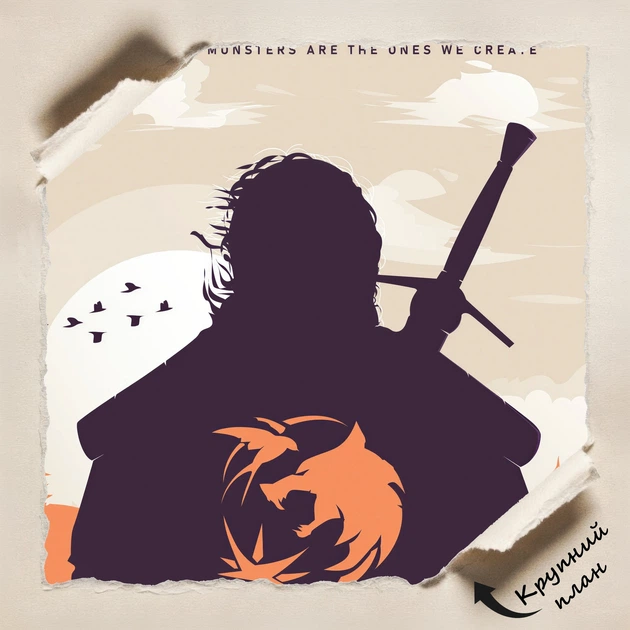 Постер Відьмак, Witcher, мінімалістичний плакат для геймера, A3 42×30 см (id4709) - зображення 4