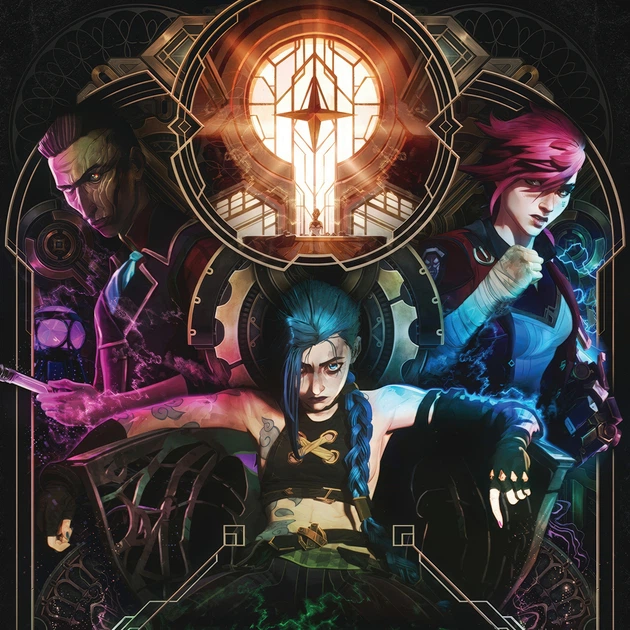 Интерьерная картина Аркейн: Лига Легенд, Джинкс, Ви, Силко, Arcane, League of Legends, LoL, плакат для геймера, 42×30 см (id4801) - изображение 4