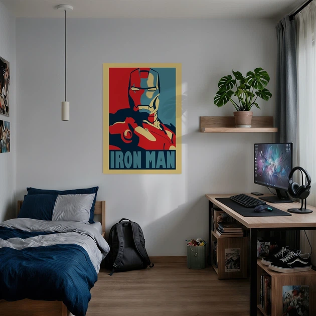 Постер Залізна Людина, Iron Man, супергеройський постер, Месники, A3 42×30 см (id0048) - зображення 2