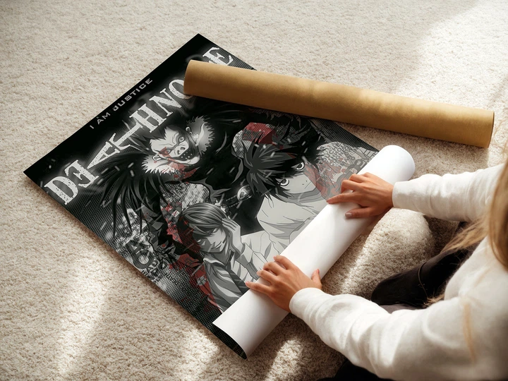 Постер Тетрадь Смерти, Кира, Лайт Ягами, Рюк, Death Note, аниме постер, A3 42×30 см (id3583) - изображение 3
