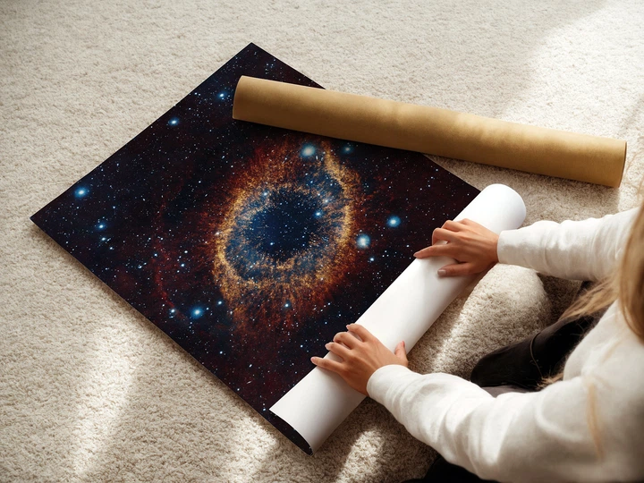 Постер Туманность Улитка, галактика, Helix Nebula, Хаббл, космос, A3 42×30 см (id0566) - изображение 3
