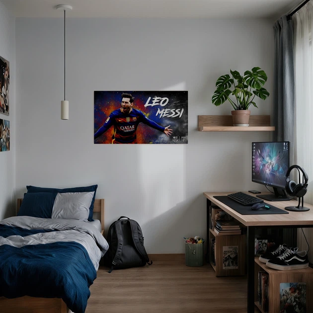 Інтер'єрна картина Футболіст Ліонель Мессі, ФК Барселона, Lionel Messi, Barcelona, 24×42 см (id1923) - зображення 2