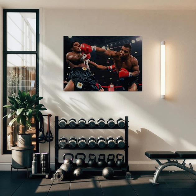 Інтер'єрна картина Майк Тайсон та Тревор Бербік, Mike Tyson, бокс, 60×85 см (id5517) - зображення 3