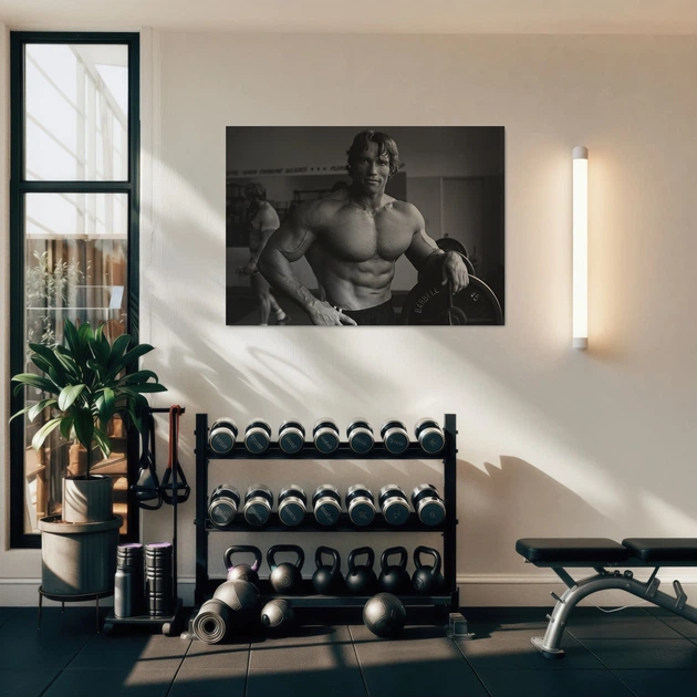 Постер Арнольд Шварценеггер, Мистер Олимпия, спортзал, Arnold Schwarzenegger, бодибилдер, A1 60×85 см (id1922) - изображение 2