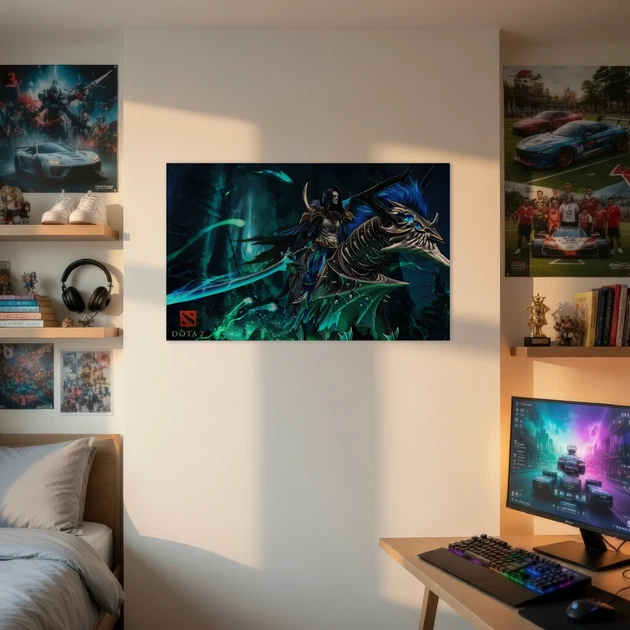 Постер Дота 2, Абаддон, Abaddon, Dota 2, плакат для геймера, A1 60×96 см (id2414) - изображение 2
