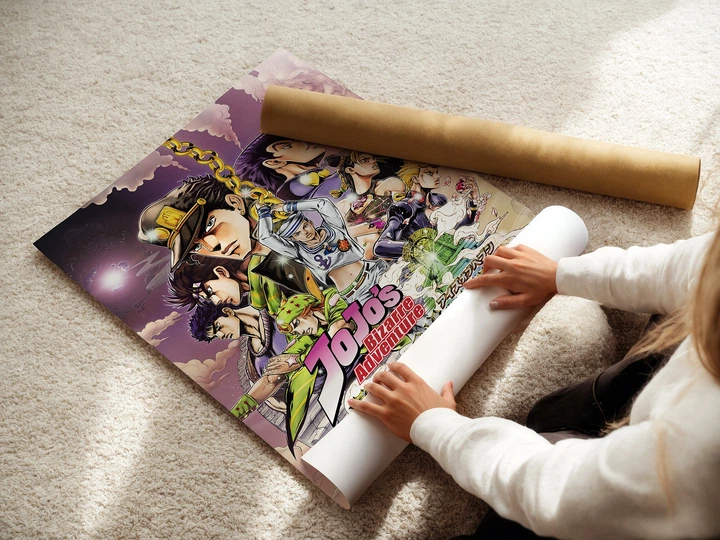 Постер Неймовірні пригоди ДжоДжо, Jojo's Bizarre Adventure, аніме постер, A1 85×60 см (id2535) - зображення 3