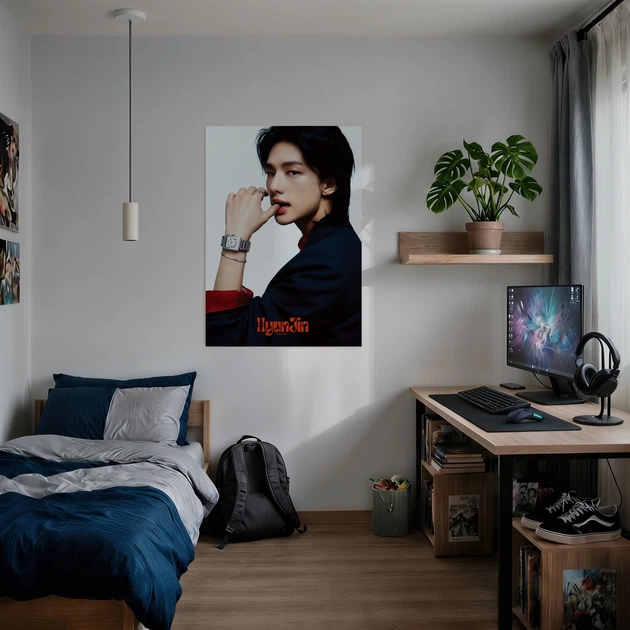 Постер Хван Хьонджин, Hyunjin, Stray Kids, SKZ, кейпоп, к-поп, A1 85×60 см (id6231) - изображение 2