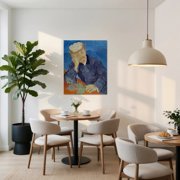 Інтер'єрна картина Портрет доктора Гаше, Вінсент ван Гог, Vincent van Gogh, Dr.Gachet, 106×85 см (id6661) - зображення 4