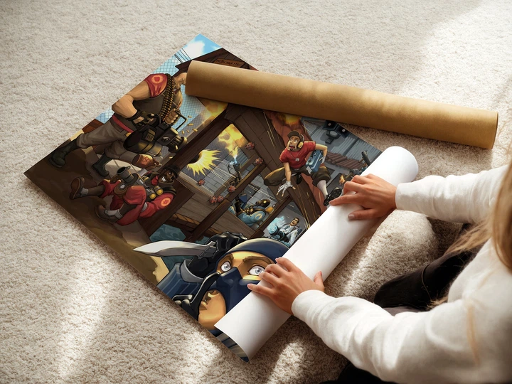Постер Team Fortress 2, TF2, декор кімнати геймера, A3 28×42 см (id7323) - зображення 3