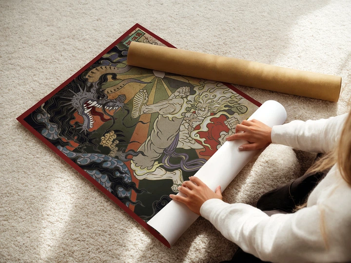 Постер Большой куш, Ван-Пис, One Piece, Monkey D. Luffy, Kaidou, аниме, A3 30×40 см (id2857) - изображение 3