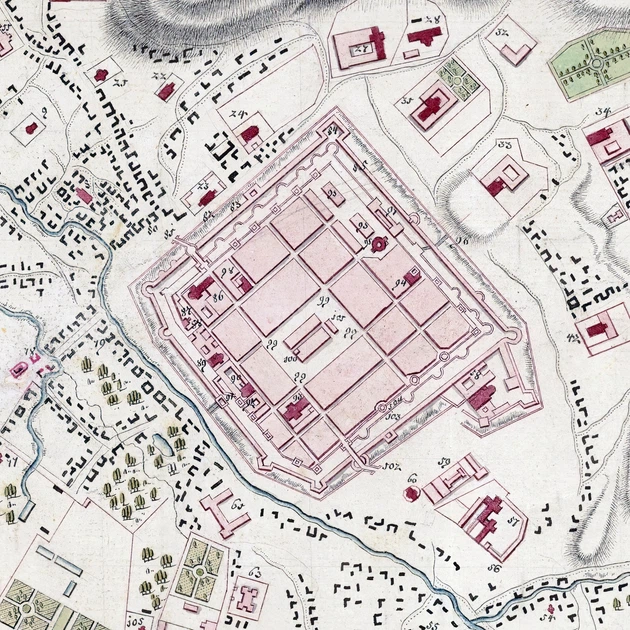Интерьерная картина Львов, карта 1770 года, карта города, 60×89 см (id7059) - изображение 4