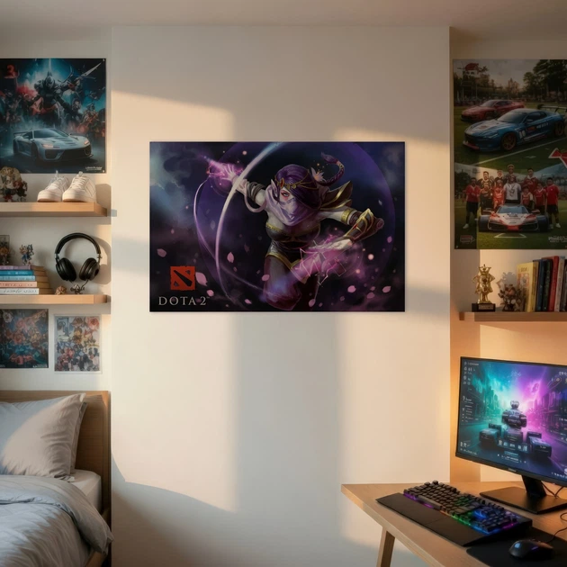 Постер Дота 2, ТА, Ланая, Dota 2, Templar Assassin, Lanaya, плакат для геймера, A1 60×90 см (id7288) - зображення 2