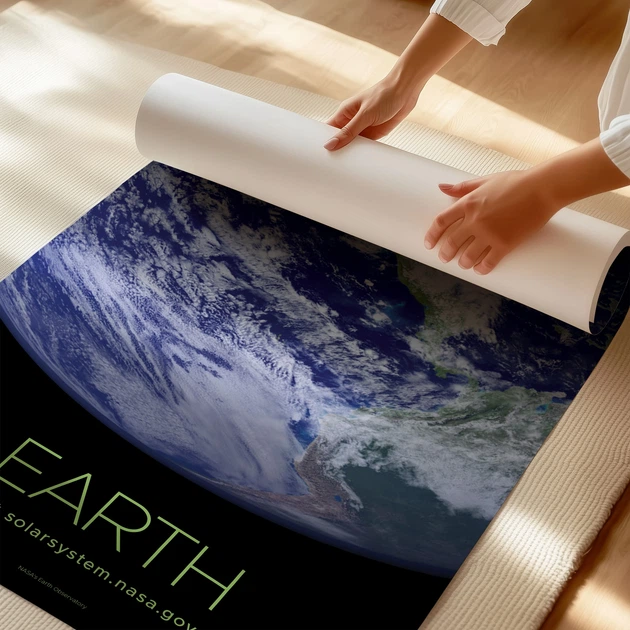 Постер Земля, Earth, NASA, НАСА, космос, астрономия, A3 42×27 см (id7098) - изображение 3
