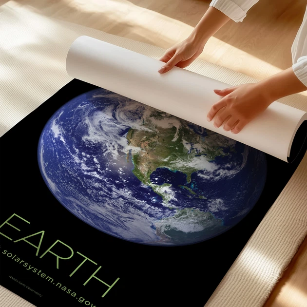 Постер Земля, Earth, NASA, НАСА, космос, астрономия, A3 42×27 см (id7095) - изображение 3