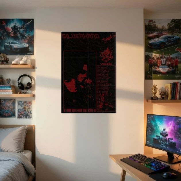 Постер Киберпанк 2077, Cyberpunk 2077, Johnny Silverhand, декор в комнату геймера, A3 42×28 см (id7181) - Фото 2 Постер Киберпанк 2077, Cyberpunk 2077, Johnny Silverhand, декор в комнату геймера, A3 42×28 см (id7181) - изображение 2