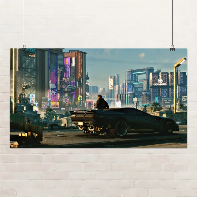 Постер Киберпанк 2077, Cyberpunk 2077, декор в комнату геймера, A2 34×60 см (id7185) - Фото 1 Постер Киберпанк 2077, Cyberpunk 2077, декор в комнату геймера, A2 34×60 см (id7185) - изображение 1