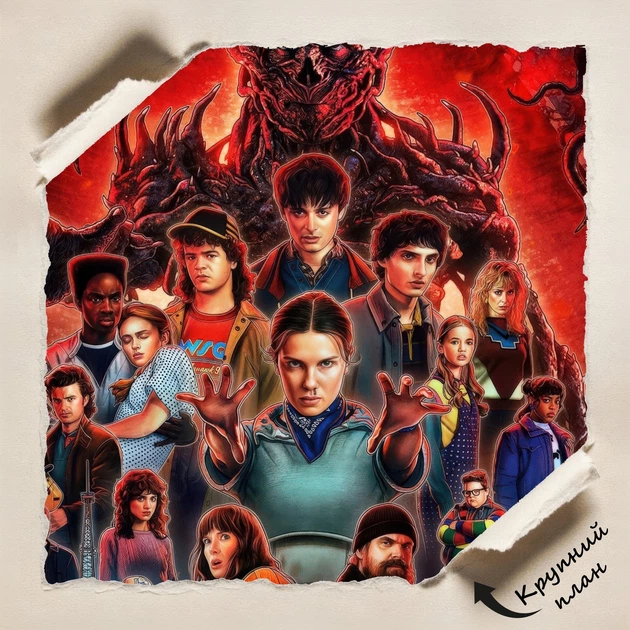 Постер Очень Странные Дела 5, Stranger Things 5, сериал, A3 42×28 см (id7187) - изображение 4