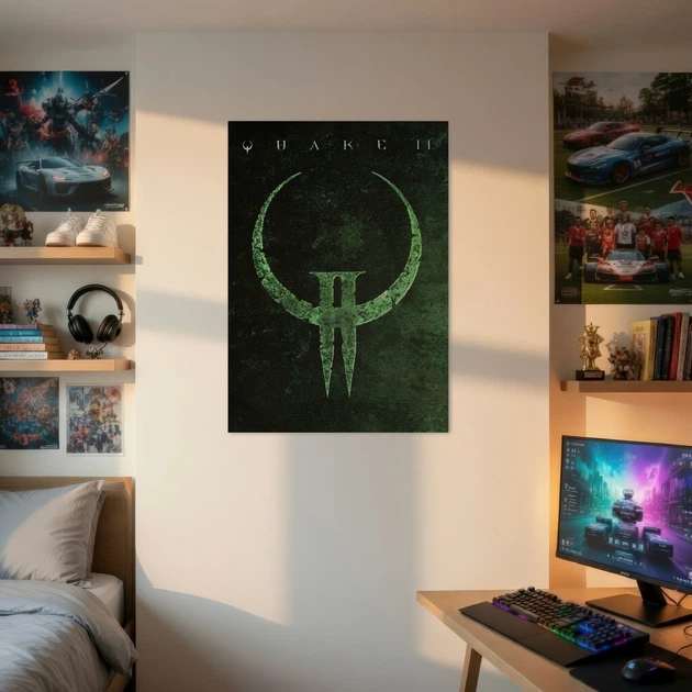 Постер Квейк 2,Quake II, олдскул ретро шутер, A3 42×30 см (id7174) - изображение 2