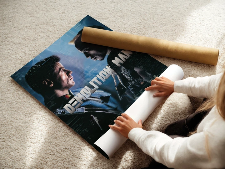Постер Разрушитель, Demolition Man (1993), Сильвестр Сталлоне, культовое кино, A3 42×28 см (id7230) - изображение 3