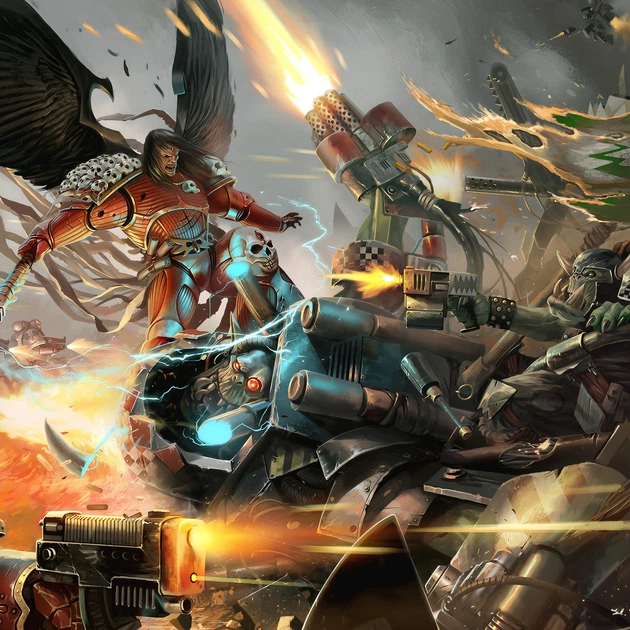 Інтер'єрна картина Вархаммер 40000, Warhammer 40000, W40K, дарк фентезі, 30×40 см (id7232) - зображення 3