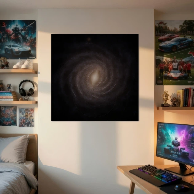 Постер Галактика Млечный Путь, Milky Way Galaxy, космос, астрономия, A3 30×30 см (id7073) - изображение 2