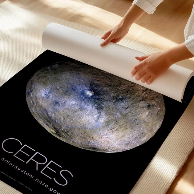 Постер Церера, карликовая планета, Ceres, NASA, НАСА, космос, астрономия, A3 42×27 см (id7089) - изображение 3