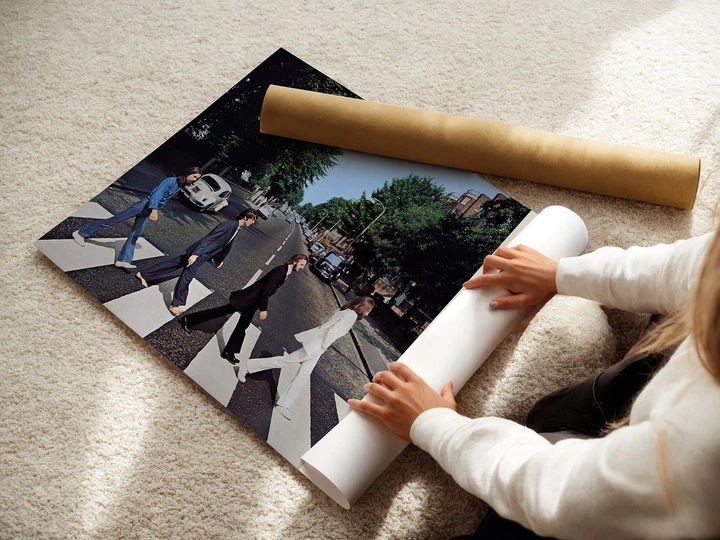 Постер Битлз, Abbey Road, The Beatles, декор в комнату меломана, A3 30×30 см (id0898) - изображение 3