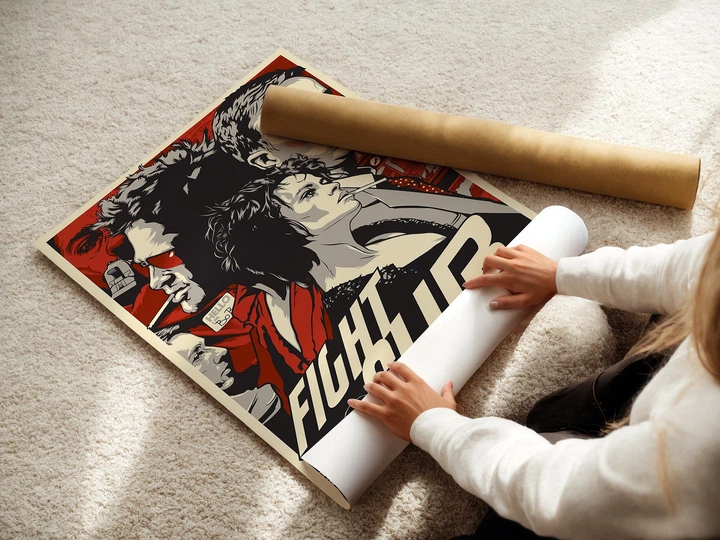 Постер Бойцовский клуб, Fight Club (1999), культовое кино, A3 42×30 см (id6280) - изображение 3