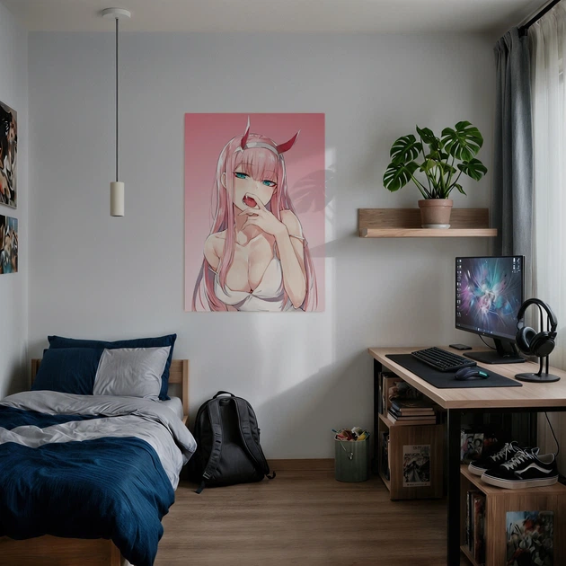 Постер Коханий у Франксі, Код 002, Нуль Два, Darling in the Franxx, Zero Two, аніме, A3 42×30 см (id1221) - зображення 2