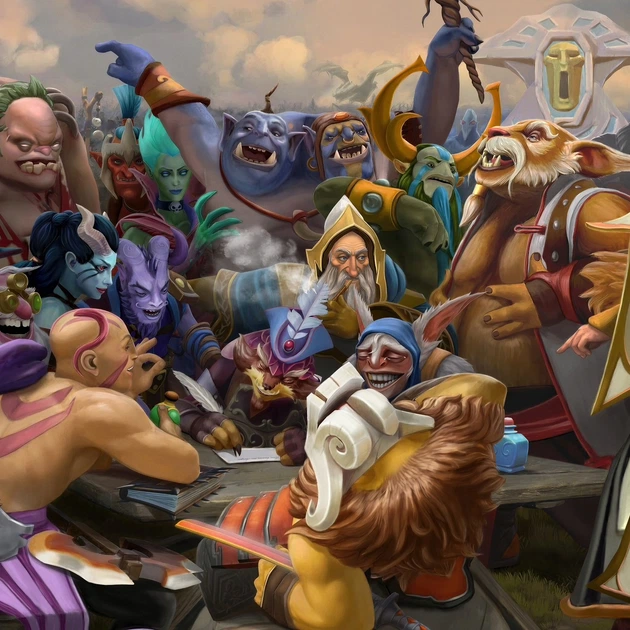 Интерьерная картина Герои Дота 2 пишут письмо…, Dota 2, плакат для геймера, 60×101 см (id6488) - изображение 3