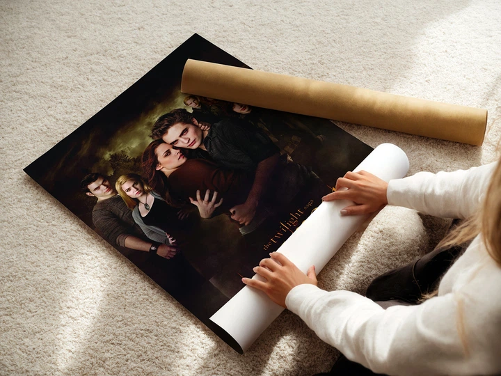 Постер Сумерки. Сага:Новолуние, Twilight Saga: New Moon, Эдвард Каллен, Белла Свон, A3 42×28 см (id6165) - изображение 3