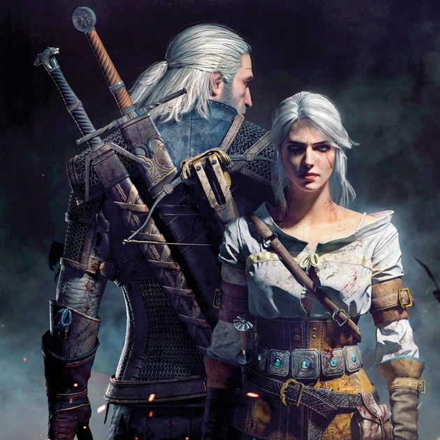 Интерьерная картина Ведьмак Геральт и Цири, Witcher, плакат для геймера, 30×42 см (id0987) - изображение 4