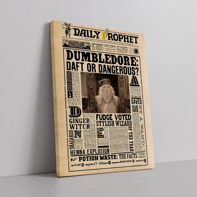 Интерьерная картина Гарри Поттер, газета Daily Prophet, Дамблдор в Азкабане, Harry Potter, 42×30 см (id2764) - изображение 2
