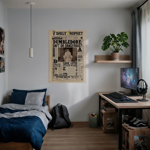 Постер Гаррі Поттер, газета Daily Prophet, Дамблдор в Азкабані, Harry Potter, A1 85×60 см (id2764) - зображення 2