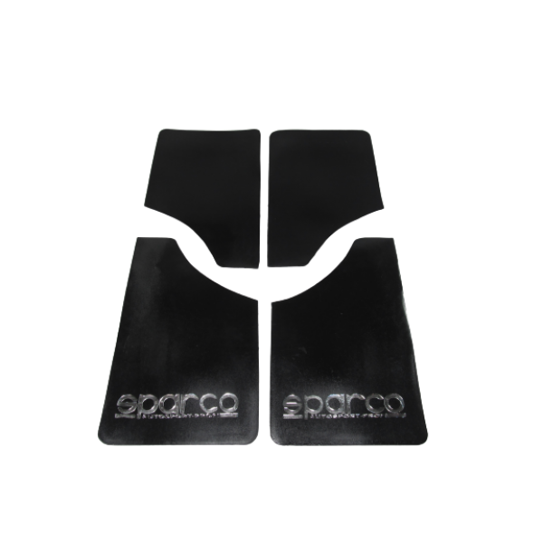 Бризковики SPARCO 360 х 220 мм, універсальні, чорні, к-кт 4шт, м'який капрон (28661) - зображення 3