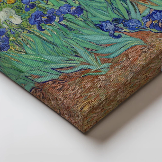 Интерьерная картина Ирисы, Винсент ван Гог, Irises, Vincent van Gogh, интерьерный декор, 47×60 см (id6820) - изображение 3