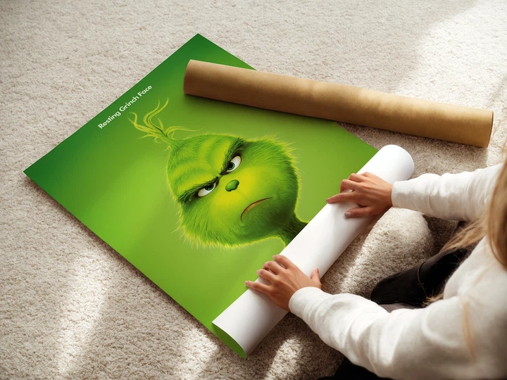 Постер Відпочиваючий Грінч, Grinch (2018), декор в кімнату дитини, A2 60×43 см (id3617) - зображення 3