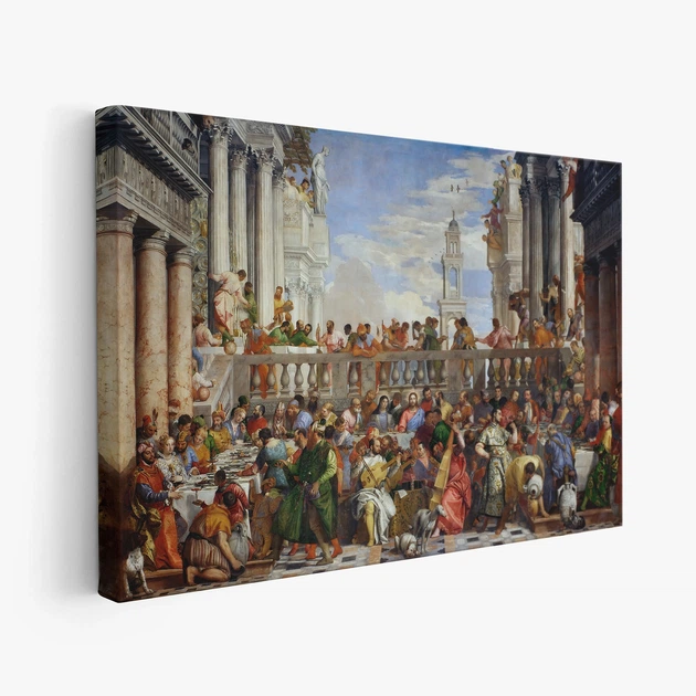 Інтер'єрна картина Весілля в Кані, Паоло Веронезе, Paolo Veronese, Wedding at Cana, 41×60 см (id6983) - зображення 2
