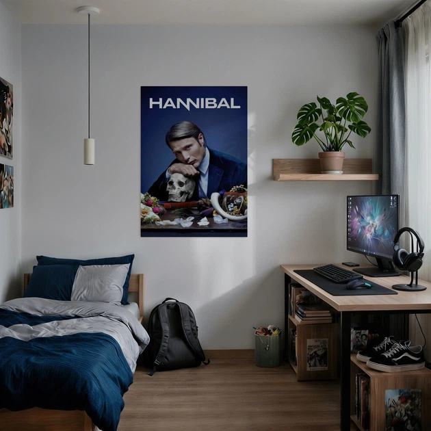Постер Ганнібал, Hannibal, сериал, Мадс Міккельсен, A2 60×43 см (id7022) - зображення 2