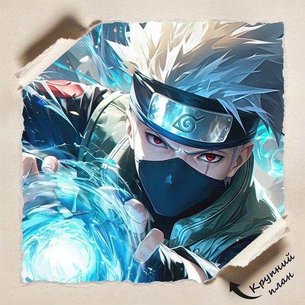 Постер Наруто, Какаши Хатаке, Naruto, аниме, A3 42×28 см (id7017) - изображение 4