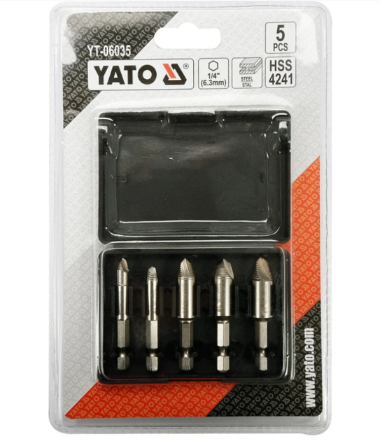 Набір екстракторів 5 шт. YATO YT-06035 - Фото 3 Набір екстракторів 5 шт. YATO YT-06035 - зображення 3