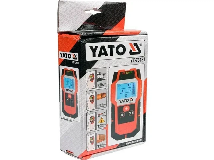 Детектор скрытой проводки YATO цифровой для материалов и электропроводов YT-73131 - изображение 7