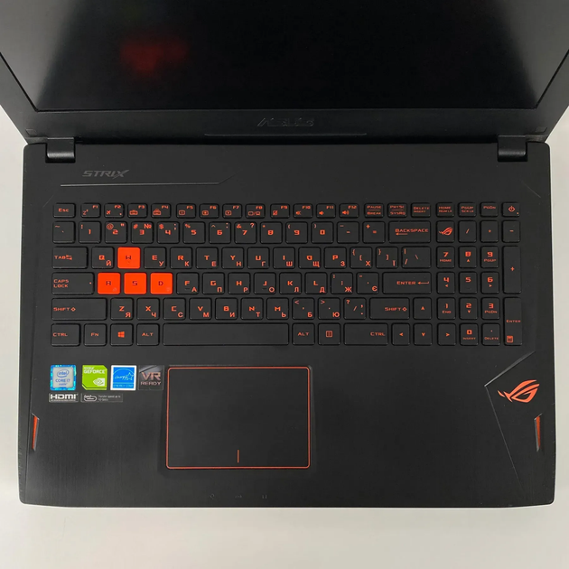 Ігровий ноутбук Б-клас Asus ROG Strix GL502SV / 15.6" (1920x1080) IPS / Intel Core i7-6700HQ (4 (8) ядра по 2.6 - 3.5 GHz) / 16 GB DDR4 / 500 GB SSD / nVidia GeForce GTX 1070, 8 GB GDDR5, 256-bit / WebCam / HDMI б/в + Подарунок Бездротова миша / USB - Фото 4 Ігровий ноутбук Б-клас Asus ROG Strix GL502SV / 15.6" (1920x1080) IPS / Intel Core i7-6700HQ (4 (8) ядра по 2.6 - 3.5 GHz) / 16 GB DDR4 / 500 GB SSD / nVidia GeForce GTX 1070, 8 GB GDDR5, 256-bit / WebCam / HDMI б/в + Подарунок Бездротова миша / USB - зображення 4