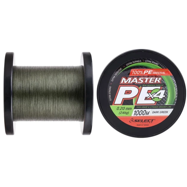 Шнур Select Master PE 1000m (темн.-зел.) #1.7/0.20mm 53lb/24kg - Фото 1 Шнур Select Master PE 1000m (темн.-зел.) #1.7/0.20mm 53lb/24kg - изображение 1