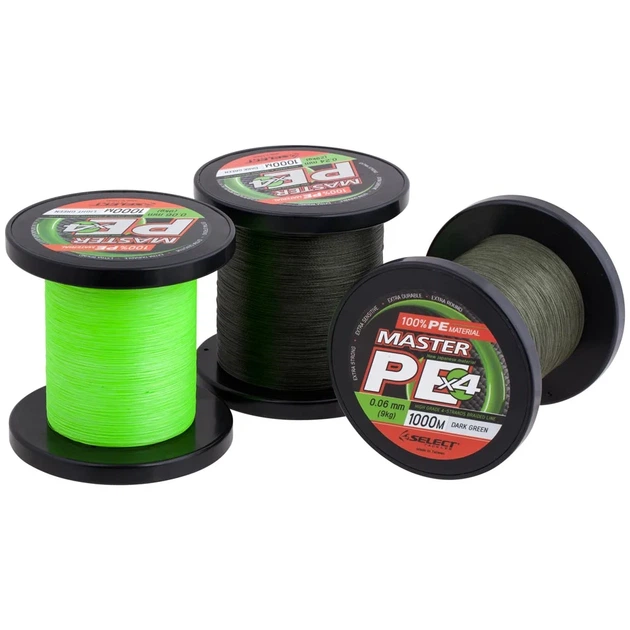 Шнур Select Master PE 1000m (темн.-зел.) #2.5/0.24mm 64lb/29kg - Фото 2 Шнур Select Master PE 1000m (темн.-зел.) #2.5/0.24mm 64lb/29kg - изображение 2