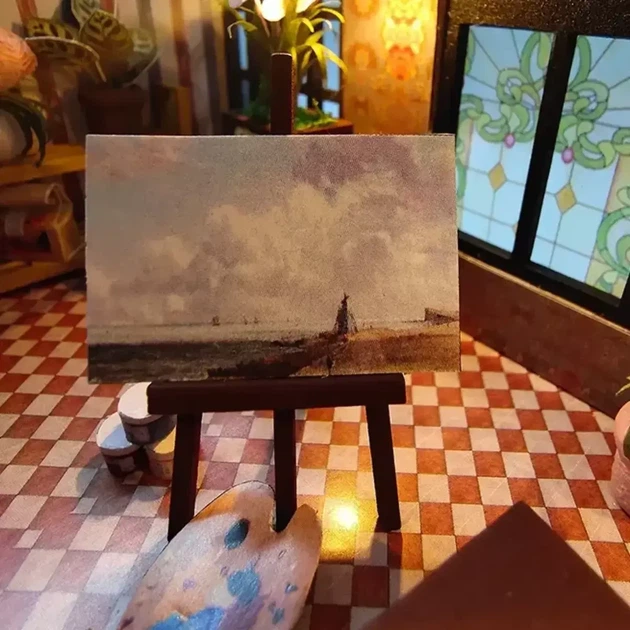 DIY конструктор румбокс Английский дом с подсветкой миниатюрный домик в викторианском стиле - Фото 8 DIY конструктор румбокс Английский дом с подсветкой миниатюрный домик в викторианском стиле - изображение 8