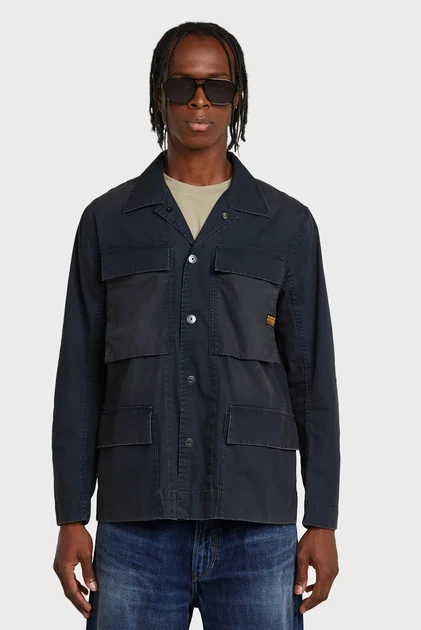 Чоловіча темно-синя джинсова сорочка overshirt G-Star M D26429,D387 - Фото 1 Чоловіча темно-синя джинсова сорочка overshirt G-Star M D26429,D387 - изображение 1