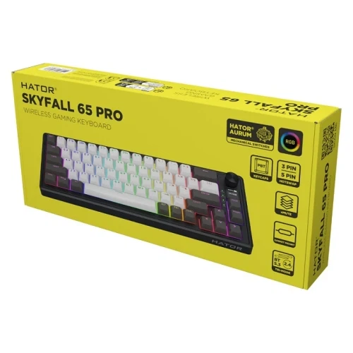 Клавіатура бездротова Hator Skyfall 65 Pro, White/Black (HTK4160UA) - зображення 6